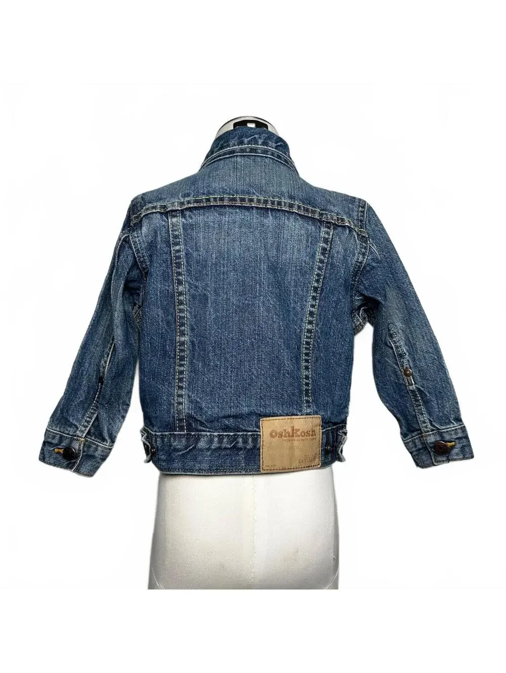 Vintage OshKosh B’gosh 2T Denim Trucker Jacket Classic Blue Jean Toddler